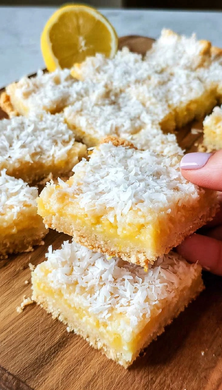 Barres au citron et à la noix de coco