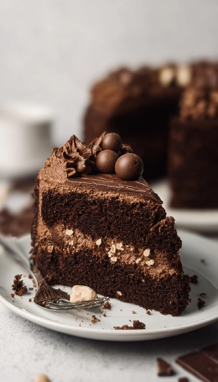 Gâteau au chocolat et lait malté