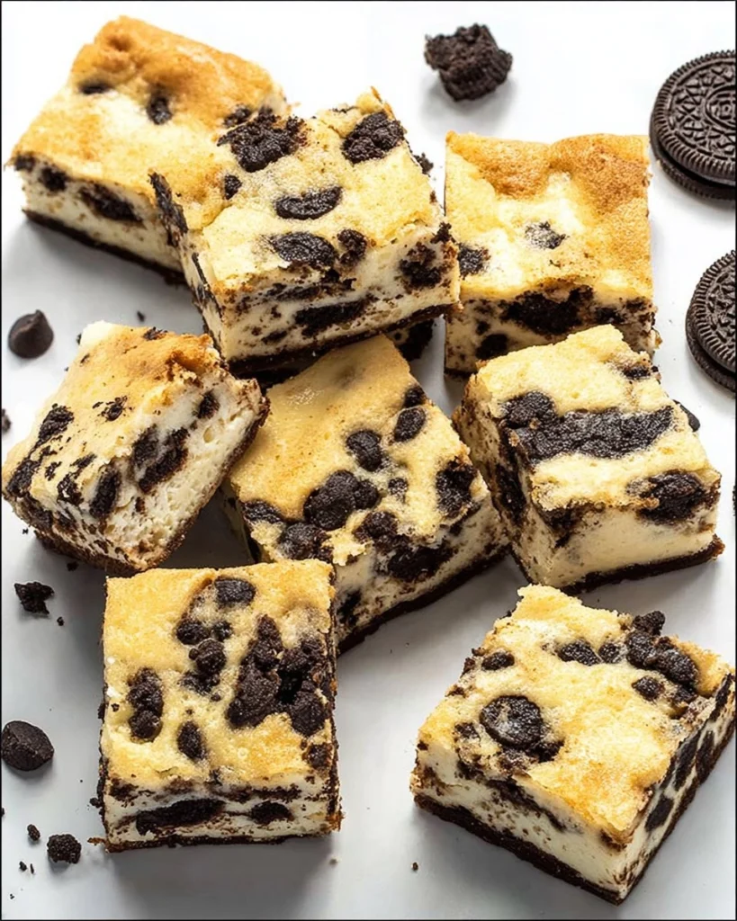 Barres de Cheesecake Oreo aux Pépites de Chocolat 3 Oreo-Chocolate-Chip-Cheesecake-Bars-Recette