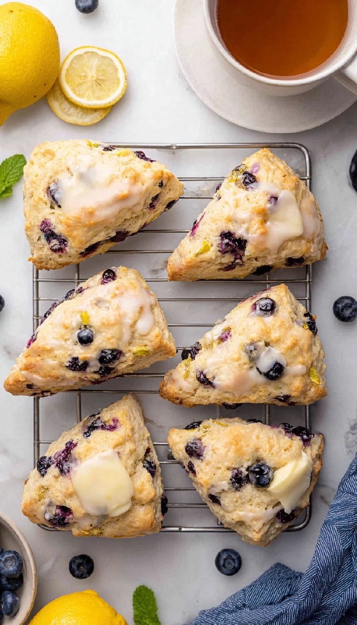 Scones aux Myrtilles et Citron